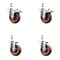 Service Caster 4 Inch 316SS High Temp Glass Filled Nylon 3/8 Inch Stem Caster Lock Brake, 2PK SS316TSTTL20S414-GFNSHT-381615-2-S2 - alternate 1